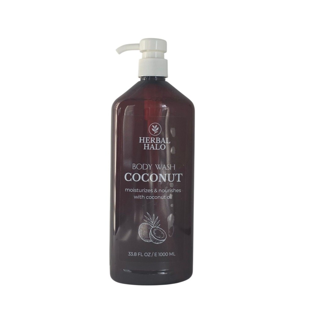 Herbal Halo Body Wash Coconut Moisturizes & Nourishes 33.8 fl oz